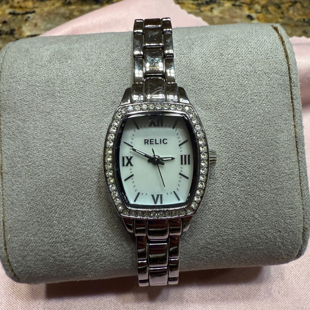 Relic Silver Watch with Roman Numerals